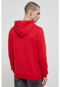 PRODUKT by Jack & Jones - Produkt by Jack & Jones bluza męska kolor czerwony z kapturem z nadrukiem. Okazja: na co dzień. Typ kołnierza: kaptur. Kolor: czerwony. Wzór: nadruk. Styl: casual #2
