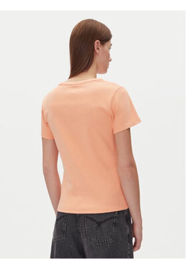Hugo - HUGO T-Shirt Deloris 50512002 Pomarańczowy Regular Fit. Kolor: pomarańczowy. Materiał: bawełna