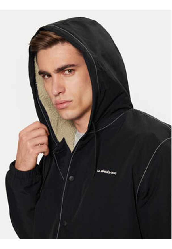 Quiksilver Kurtka przejściowa Rain Cloud EQYJK04110 Czarny Regular Fit. Kolor: czarny. Materiał: bawełna