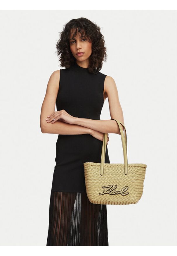 Karl Lagerfeld - KARL LAGERFELD Torebka B2W30206 Beżowy. Kolor: beżowy. Materiał: skórzane