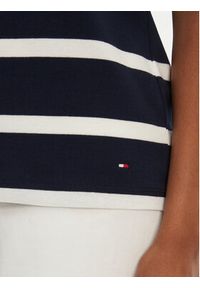 TOMMY HILFIGER - Tommy Hilfiger T-Shirt Gold Button WW0WW45628 Granatowy Regular Fit. Kolor: niebieski. Materiał: bawełna #5