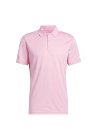 Adidas - Polo adidas Adi Performance. Typ kołnierza: polo. Kolor: różowy. Styl: sportowy #1