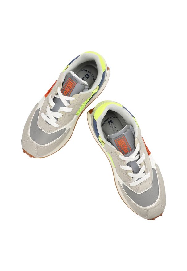 Big-Star - Szare Sneakersy Big Star Modne Obuwie Męskie. Kolor: szary. Materiał: materiał. Sezon: lato