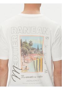 Jack & Jones - Jack&Jones T-Shirt Almeria 12276785 Biały Relaxed Fit. Kolor: biały. Materiał: bawełna