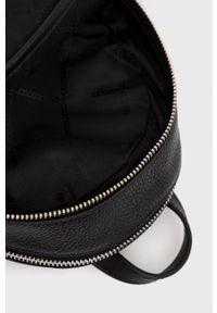 MICHAEL Michael Kors plecak skórzany damski kolor czarny mały z aplikacją. Kolor: czarny. Materiał: skóra. Wzór: aplikacja