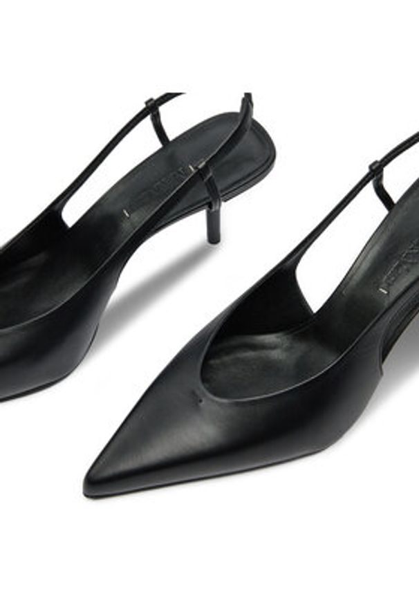Max Mara Sandały Mmslingcaif 2424526131600 Czarny. Kolor: czarny. Materiał: skóra