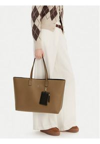 TOMMY HILFIGER - Tommy Hilfiger Torebka Th Icon Tote AW0AW18173 Brązowy. Kolor: brązowy. Materiał: skórzane #3