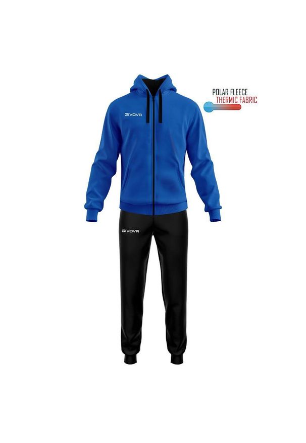 Givova Tuta King z polarfleece (Sorrento) - M. Kolor: niebieski, czarny, wielokolorowy. Materiał: dresówka