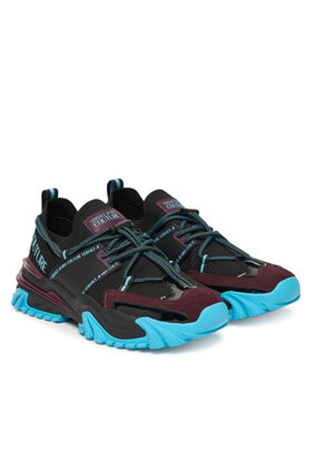 Versace Jeans Couture Sneakersy 79YA3SI3 Czarny. Kolor: czarny. Materiał: materiał