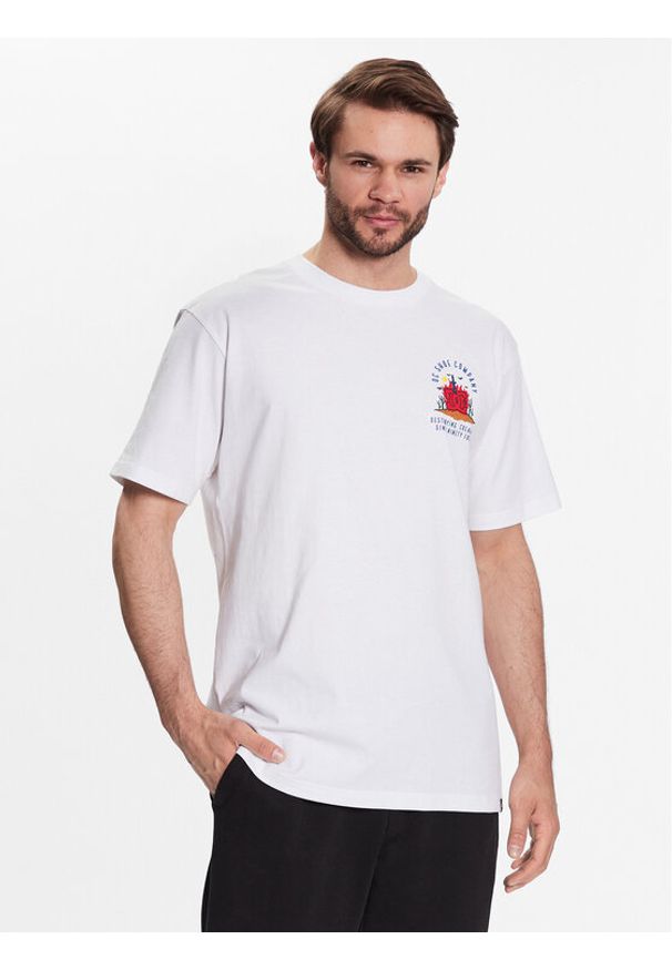 DC Shoes T-Shirt Stuck On You ADYZT05245 Biały Relaxed Fit. Kolor: biały. Materiał: bawełna