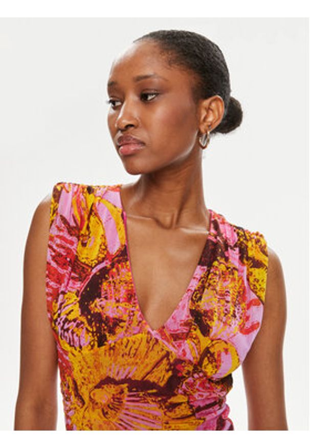 Pinko Sukienka koktajlowa Androgeo Abito 103224 A1OB Różowy Slim Fit. Kolor: różowy. Materiał: syntetyk. Styl: wizytowy