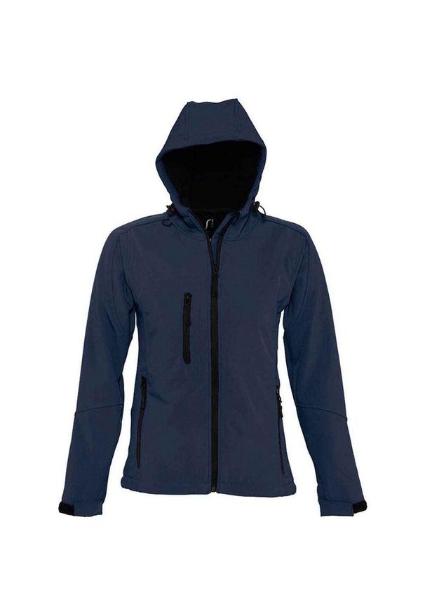 SOL'S - Kurtka Damska Replay Soft Shell. Kolor: niebieski. Sport: turystyka piesza