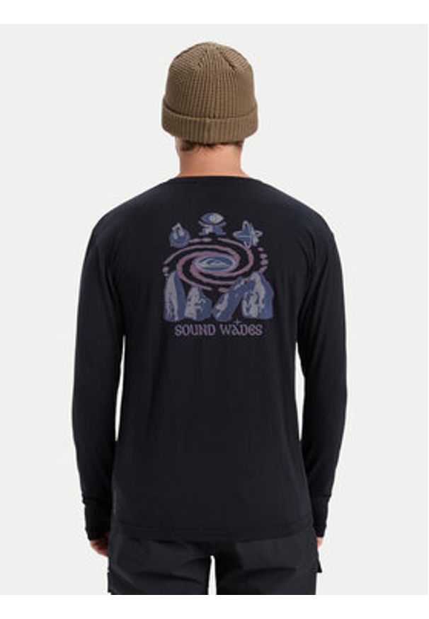 Quiksilver Longsleeve Coastal Run EQYKT04400 Czarny Regular Fit. Kolor: czarny. Materiał: syntetyk. Długość rękawa: długi rękaw