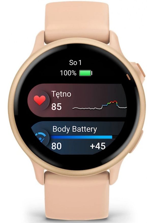 GARMIN - Garmin Vivoactive 6 Różowy. Kolor: różowy