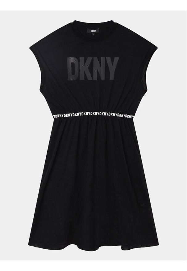 DKNY Sukienka codzienna D32898 D Czarny Regular Fit. Okazja: na co dzień. Kolor: czarny. Materiał: syntetyk. Typ sukienki: proste. Styl: casual