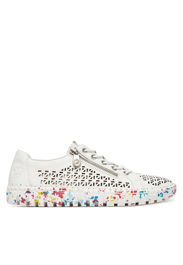 Półbuty Rieker. Kolor: biały