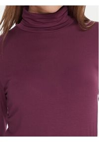 United Colors of Benetton - United Colors Of Benetton Golf 3Z12D2010 Fioletowy Slim Fit. Typ kołnierza: golf. Kolor: fioletowy. Materiał: wiskoza #4