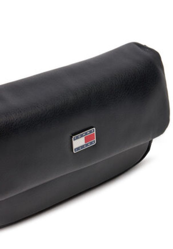 Tommy Jeans Torebka Tjw Pillow Flap Crossover AW0AW16978 Czarny. Kolor: czarny. Materiał: skórzane