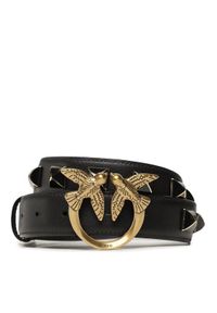 Pinko Pasek Damski Love Berry H3 Belt PE 23 PLT01 100125 A0R6 Czarny. Kolor: czarny. Materiał: skóra
