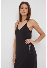 G-Star RAW - G-Star Raw sukienka bawełniana D21625.B771 kolor czarny maxi dopasowana. Kolor: czarny. Materiał: bawełna. Długość rękawa: na ramiączkach. Typ sukienki: dopasowane. Długość: maxi #4