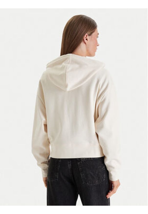 Calvin Klein Jeans Bluza Monogram LV047F208G Beżowy Relaxed Fit. Kolor: beżowy. Materiał: bawełna