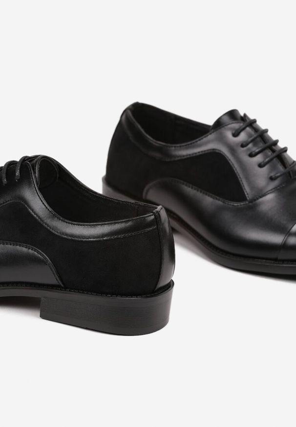 Born2be - Czarne Półbuty Eleganckie z Wkładką ze Skóry Naturalnej Vevima. Okazja: na co dzień, na imprezę. Kolor: czarny. Materiał: skóra. Styl: elegancki