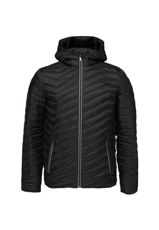 GLOMEX - Kurtka Loap Jenor męska ocieplana czarna 2XL. Kolor: czarny. Sezon: zima. Sport: turystyka piesza