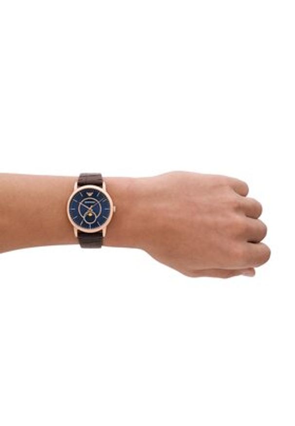 Emporio Armani Zegarek Luigi AR11566 Brązowy. Kolor: brązowy