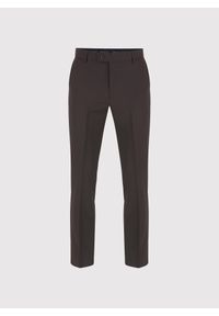 Pako Lorente - PAKO LORENTE – Brązowe spodnie garniturowe. Kolor: brązowy. Materiał: poliester, wełna. Wzór: gładki. Styl: elegancki #5