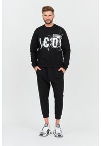DSQUARED2 Czarna męska bluza Icon Splash Cool Fit Crewneck, Rozmiar XL. Kolor: czarny