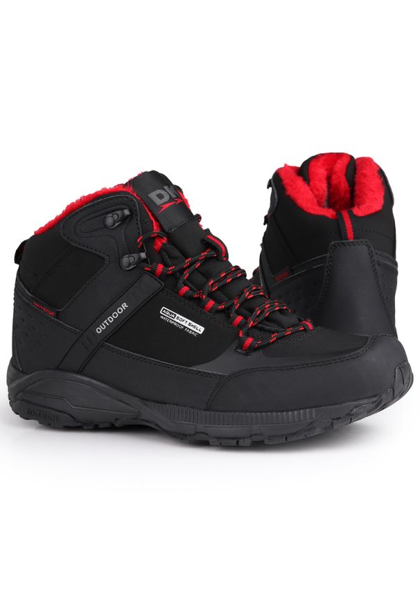 Buty męskie zimowe wysoki ocieplany DK PREDATOR. Kolor: czarny, czerwony, wielokolorowy. Sezon: zima