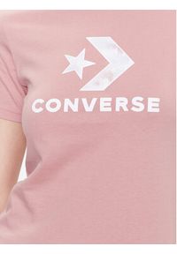 Converse T-Shirt Floral Star Chevron 10024538-A03 Różowy Slim Fit. Kolor: różowy. Materiał: bawełna #4