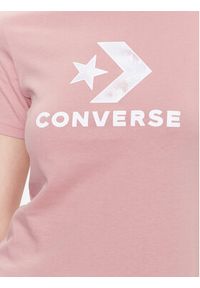 Converse T-Shirt Floral Star Chevron 10024538-A03 Różowy Slim Fit. Kolor: różowy. Materiał: bawełna #5