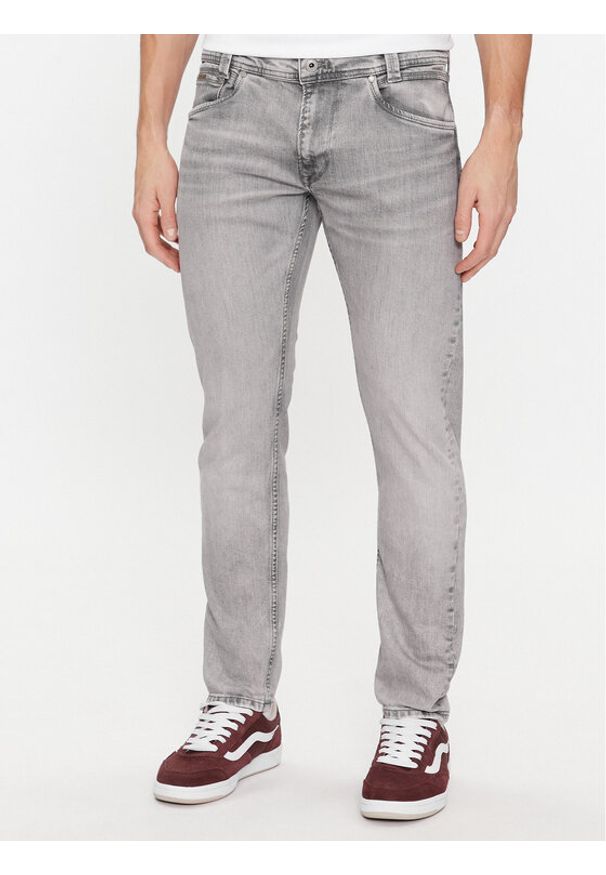 Pepe Jeans Jeansy PM207391 Szary Tapered Fit. Kolor: szary