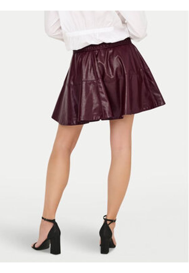 only - ONLY Spódnica z imitacji skóry Jacky 15355512 Fioletowy Regular Fit. Kolor: fioletowy. Materiał: skóra