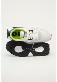 Diesel Buty kolor biały. Nosek buta: okrągły. Zapięcie: sznurówki. Kolor: biały. Materiał: guma #3