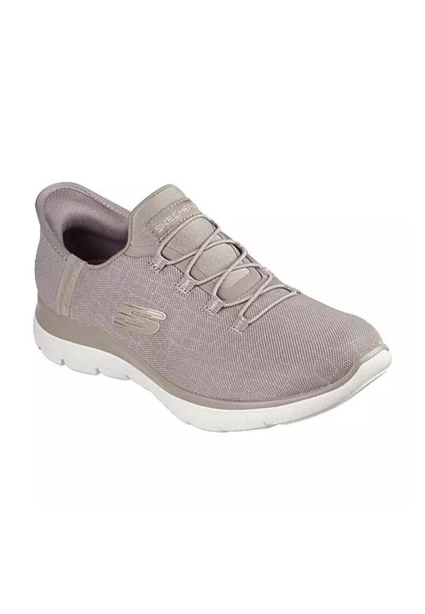 skechers - Tenisówki Skechers Model Summits-classy Night Slip-ins Kolor Beżowy. Kolor: brązowy. Materiał: tkanina