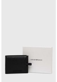 Emporio Armani portfel skórzany męski kolor czarny. Kolor: czarny. Materiał: skóra #3