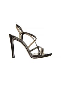 Sandały Bayla-187 589-9083 Platinum 187066, Czarny, Skóra ekologiczna - 38. Zapięcie: pasek. Kolor: czarny. Materiał: skóra ekologiczna. Wzór: ze splotem, motyw z bajki. Obcas: na obcasie. Wysokość obcasa: średni #1