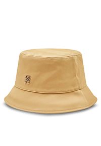 TOMMY HILFIGER - Tommy Hilfiger Kapelusz Distinct Rain Bucket Hat AW0AW16781 Beżowy. Kolor: beżowy. Materiał: materiał #1