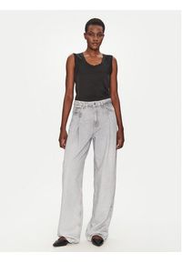 ViCOLO Bluzka TD0006 Czarny Relaxed Fit. Kolor: czarny. Materiał: wiskoza #2