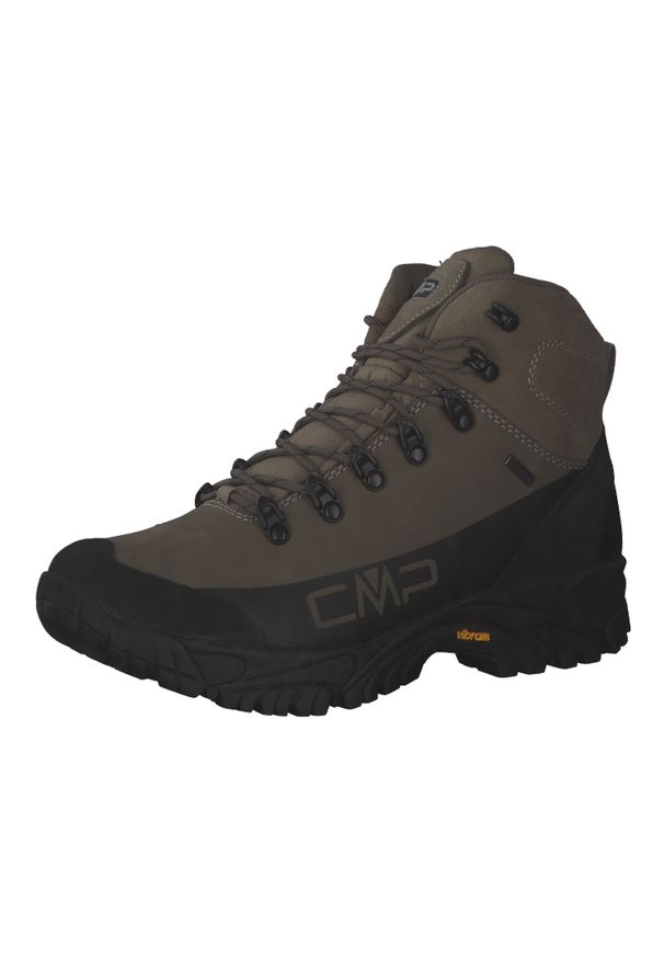 Buty trekkingowe męskie CMP DHENIEB. Zapięcie: sznurówki. Kolor: wielokolorowy, szary, czarny. Materiał: skóra, materiał. Szerokość cholewki: normalna. Sport: turystyka piesza