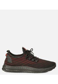 Casu - Czarne buty sportowe sznurowane casu 20a9/r. Kolor: czerwony, wielokolorowy, czarny #1