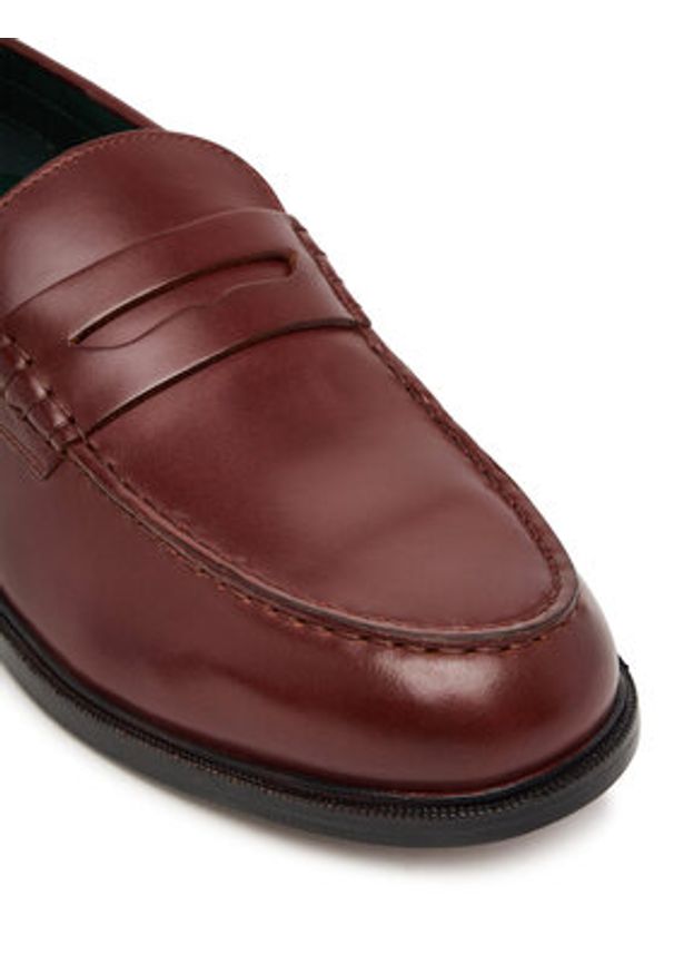 Clarks Mokasyny CraftJames Lo 26183358 Bordowy. Kolor: czerwony. Materiał: skóra