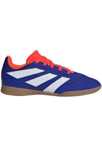 Adidas - Buty piłkarskie adidas Predator Club In Sala Jr IF6417 niebieskie. Zapięcie: sznurówki. Kolor: niebieski. Materiał: guma, syntetyk, zamsz. Szerokość cholewki: normalna. Sport: piłka nożna #5
