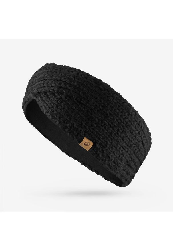 WEDZE - Opaska na głowę Quechua Wavy 500. Kolor: czarny. Materiał: akryl, materiał, poliester, elastan. Sezon: zima. Styl: sportowy