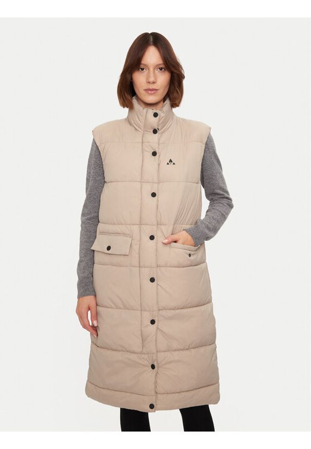Whistler Bezrękawnik Amaretto W Long Puffer W234602 Beżowy Regular Fit. Kolor: beżowy. Materiał: syntetyk. Długość rękawa: bez rękawów