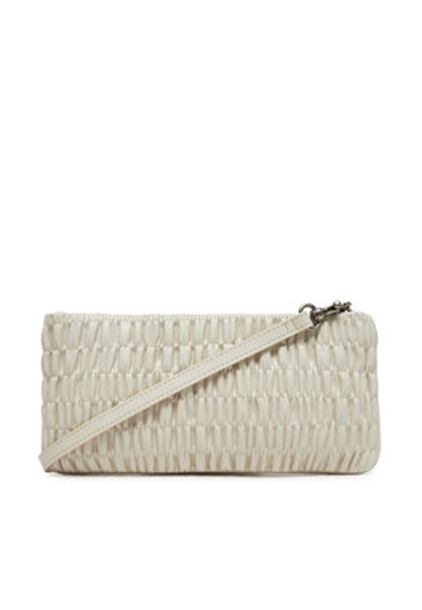 Calvin Klein Jeans Torebka Rouched Zip Top Bag LV04K3090G Écru. Materiał: skórzane