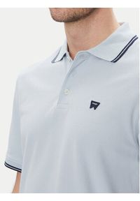 Wrangler Polo 112362830 Błękitny Regular Fit. Typ kołnierza: polo. Kolor: niebieski. Materiał: bawełna #5