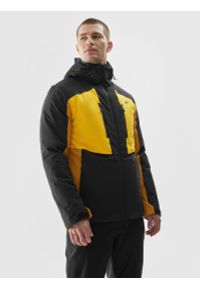 4f - Kurtka narciarska membrana 10000 męska - żółta. Kolor: żółty. Materiał: materiał, mesh, syntetyk. Sezon: zima. Sport: narciarstwo #1